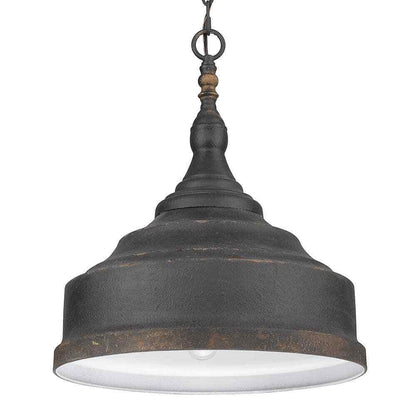 Golden Lighting Keating 3- Light Antique Black Iron Pendant Light 0806-3P ABI