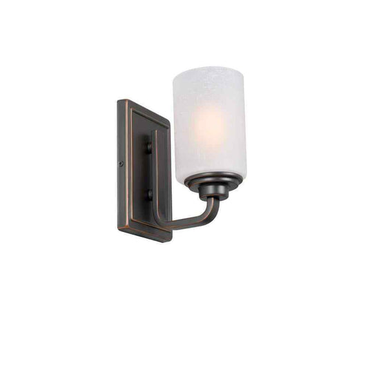 Hampton Bay Hartford Lake 7.28 in. 1-Light Oil Rubbed Bronze Indoor Wall Sconce