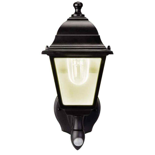 MAXSA Black Motion Sensing LED Outdoor Barn Light Sconce 43319