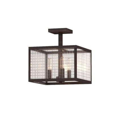 Home Decorators Collection 3-Light Oil-Rubbed Bronze Semi-Flush Mount