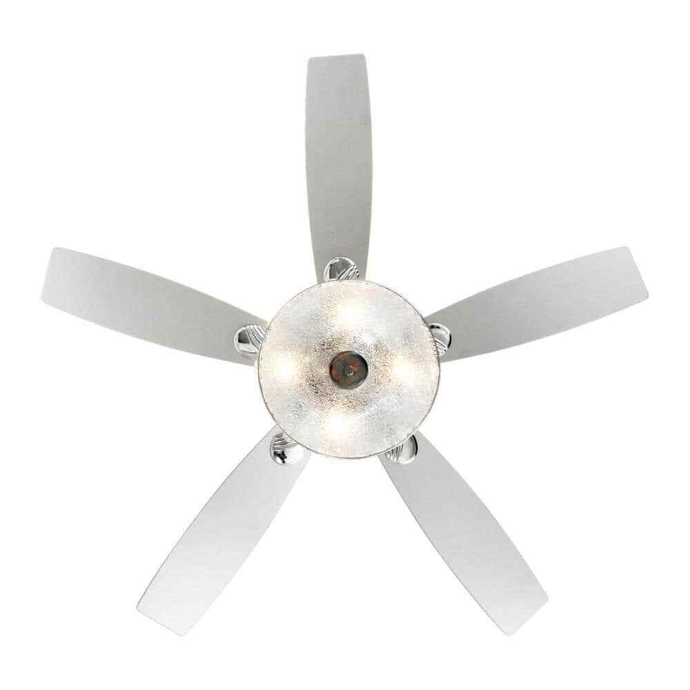 matrix decor 52 in. Indoor Chrome Crystal Chandelier Ceiling Fan w/ Remote