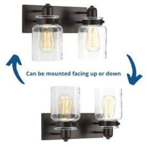 Progress Lighting Calhoun 2-Light Antique Bronze Clear Glass Bath Vanity Light