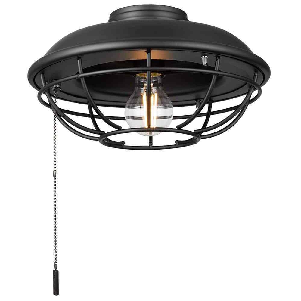 Hampton Bay Universal Matte Black Ceiling Fan LED Light Kit 52229