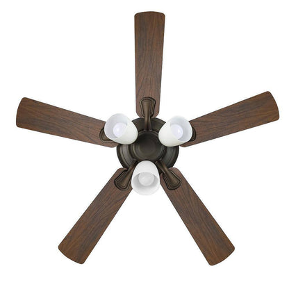 Hampton Bay Riley 44 in. Indoor LED Bronze Ceiling Fan w/Remote + Light Kit