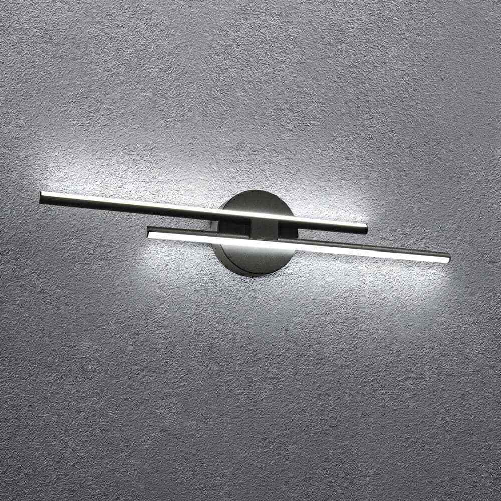 EDISLIVE Bourget Black Modern LED Bath Vanity Light Bar Wall Sconce