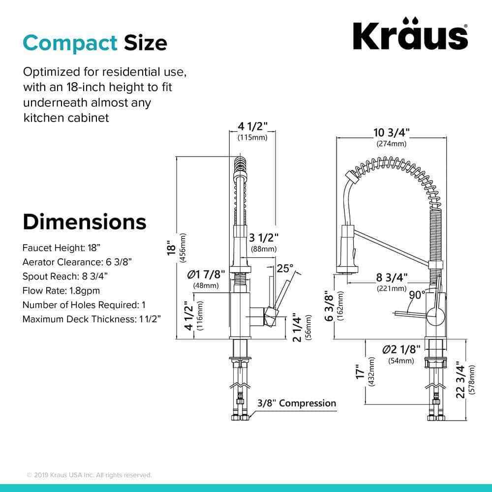 KRAUS Bolden Single-Handle Pull-Down Sprayer Kitchen Faucet