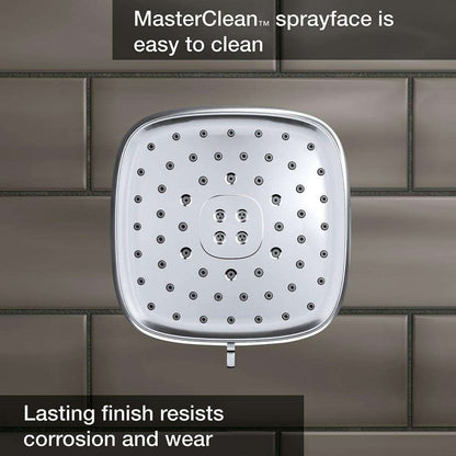 KOHLER Fordra 3-Spray Patterns 6.817 in. Wall Mount Fixed Shower Head