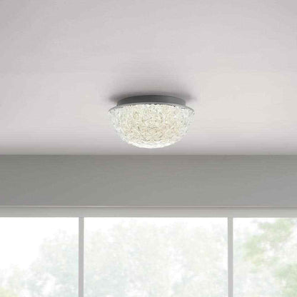Home Decorators Ellis Place Chrome LED Round Flush Mount Modern Ceiling Light