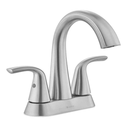 Glacier Bay Irena 4 in. Centerset Double-Handle High-Arc Bathroom Faucet