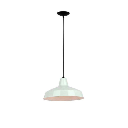 Hampton Bay 1-Light Light Green Warehouse Pendant with Metal Shade AF-1032R/LG