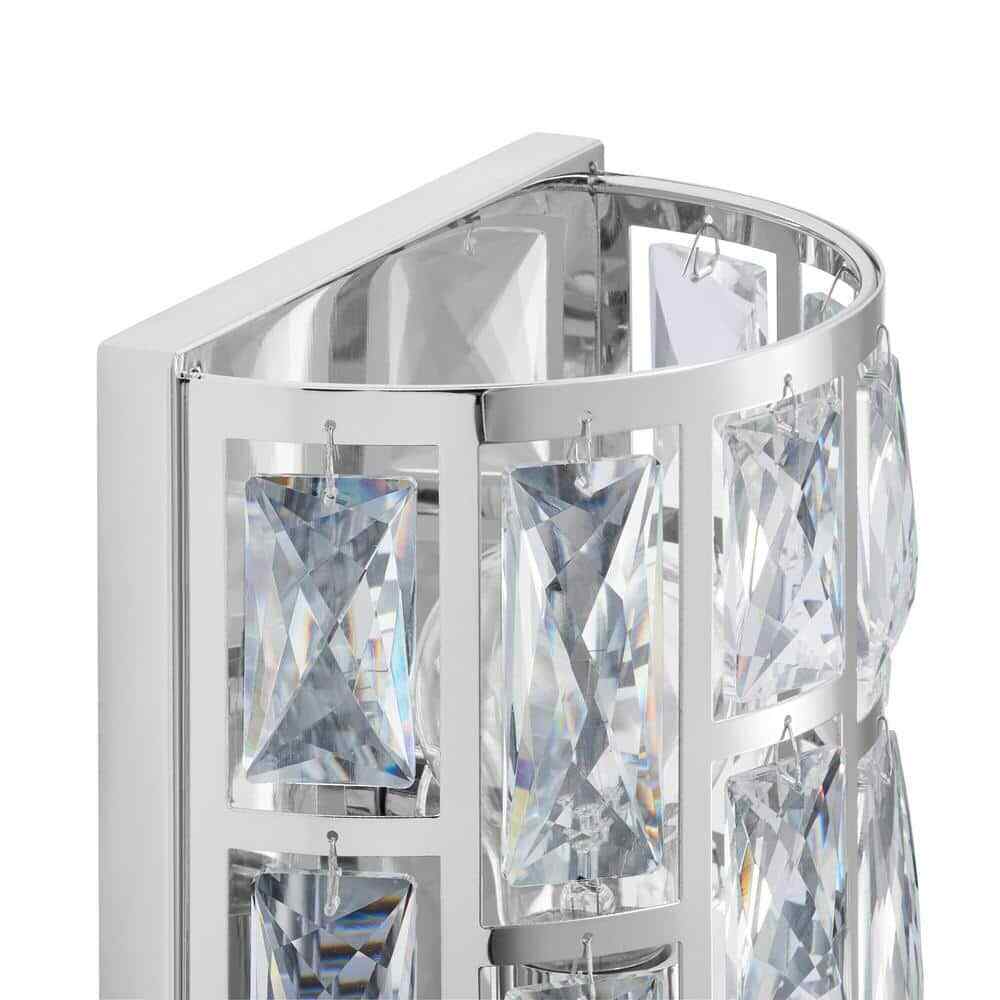 Home Decorators Collection Kristella 1-Light Chrome Indoor Wall Sconce