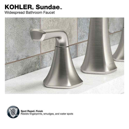 KOHLER Sundae 8 in. Widespread Double Handle Bathroom Faucet