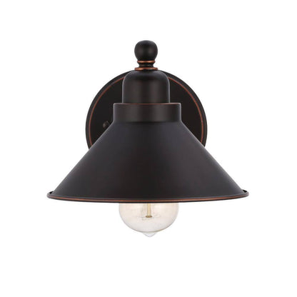 SATCO Bridgeview 7.25 in. 1-Light Mission Dust Bronze Wall Sconce