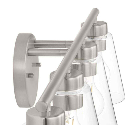 Hampton Bay Eastburn 28.13 in. 4-Light Brushed Nickel Vanity Light
