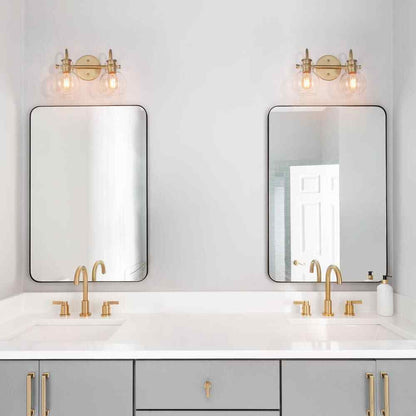 LNC Modern Light Gold Bathroom Vanity Light 2-Light Powder Room Wall Light