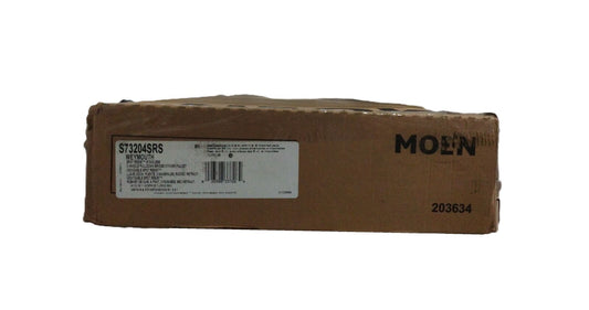 MOEN Weymouth Double Handle Deck Mount Bridge Kitchen Faucet in Stainless Steel