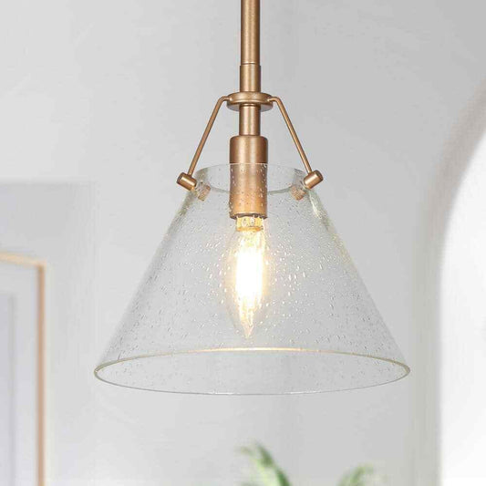 Uolfin Modern Mini Pendant Light 1-Light Gold Kitchen Island Pendant Light