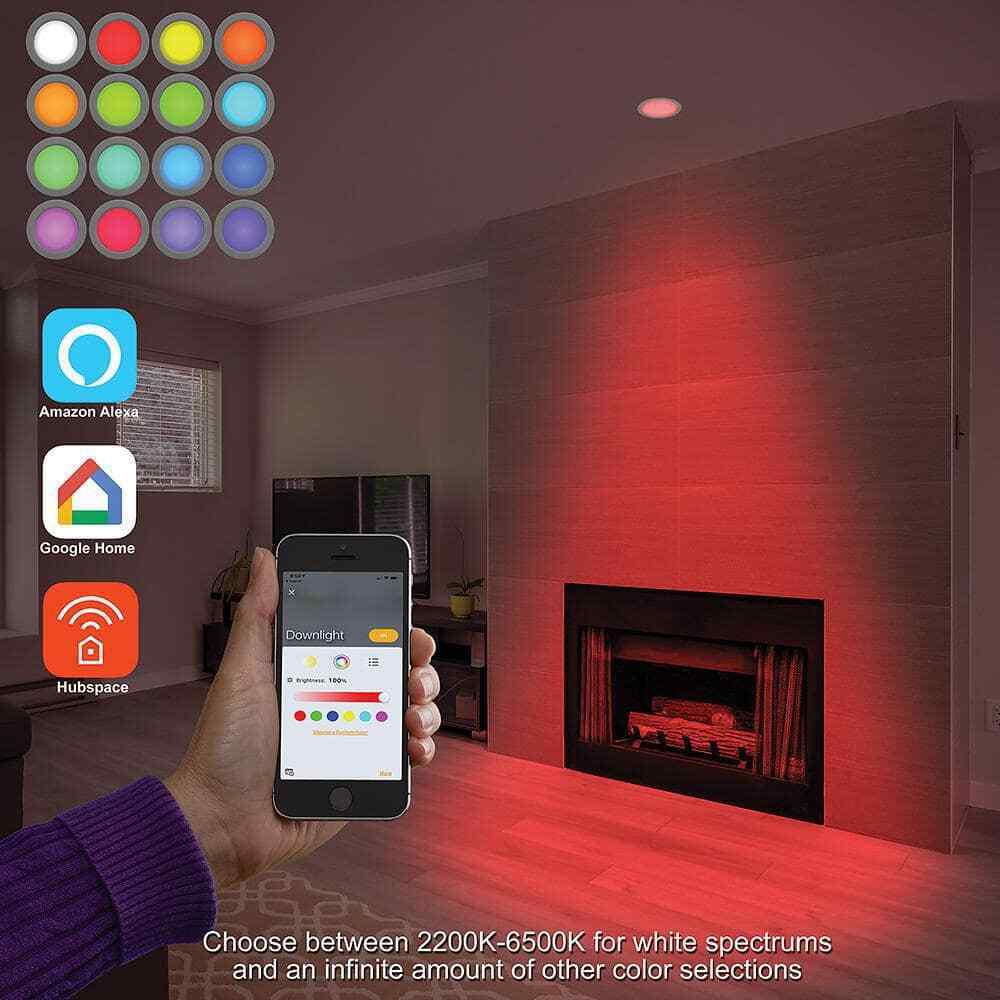 Commercial Electric 4 in. Smart Hubspace LED Recessed Light Trim
