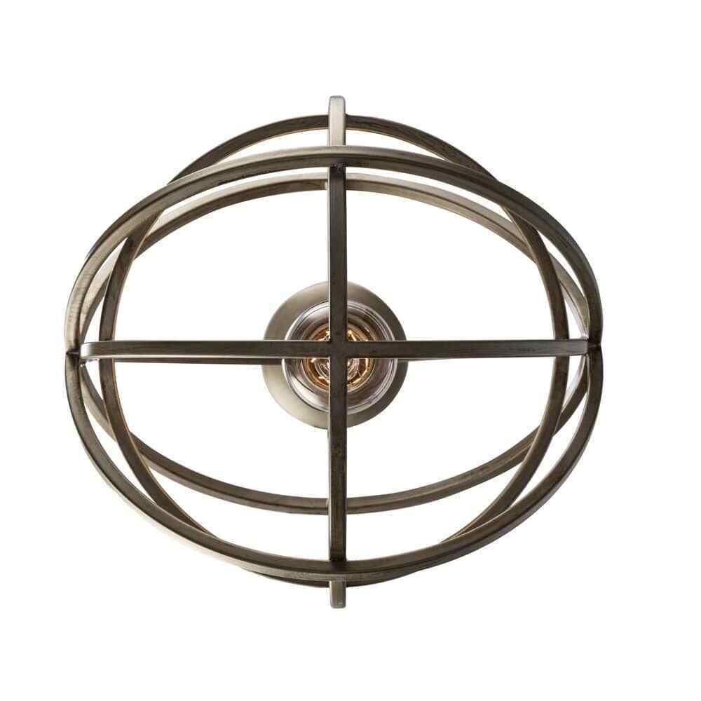 Home Decorators Sarolta Sands Silver Leaf Mini Pendant Light Fixture Caged Orb
