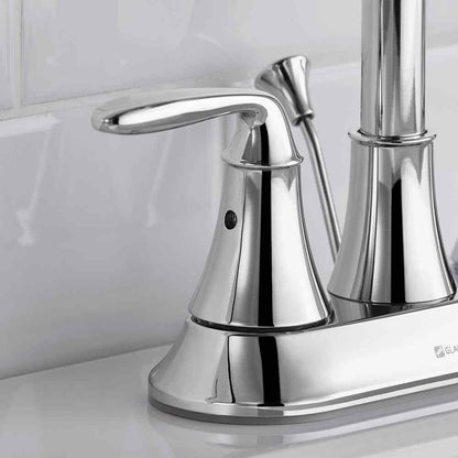 Glacier Bay Sadira 4 in. Centerset 2-Handle High-Arc Bathroom Faucet in Chrome