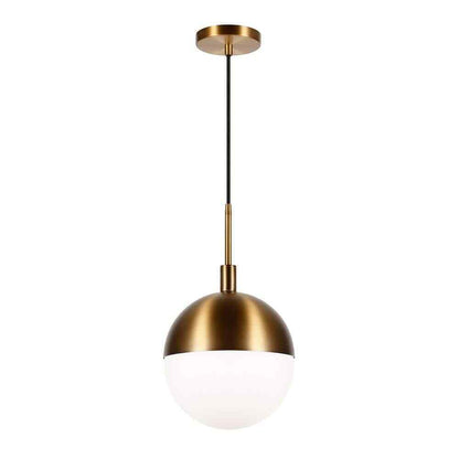 Meyer&Cross Orb 1-Light Large Globe Brass and Frosted Glass Pendant PD0333