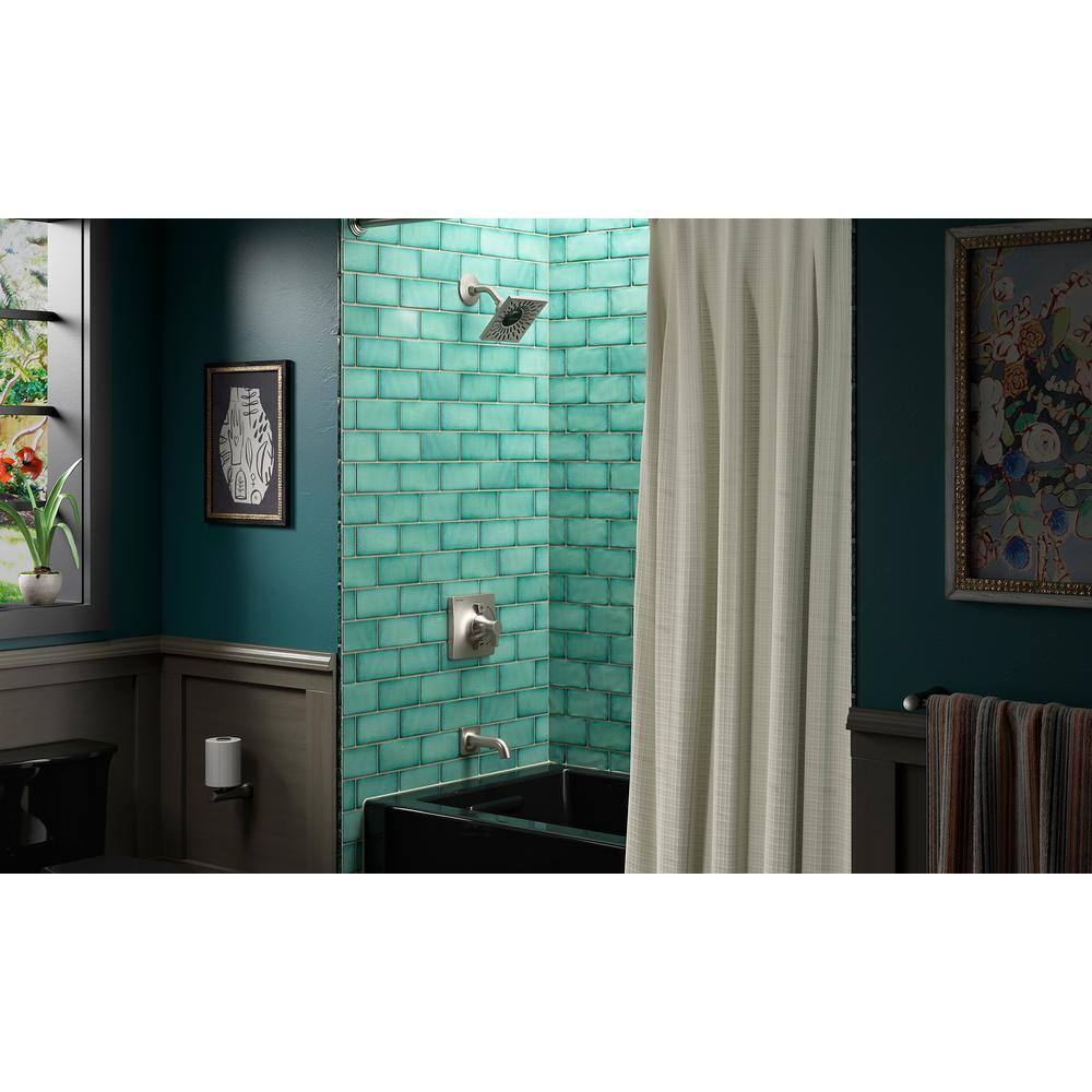 KOHLER Single-Handle 1-Spray Tub and Shower Faucet in Vibrant Brushed Nickel