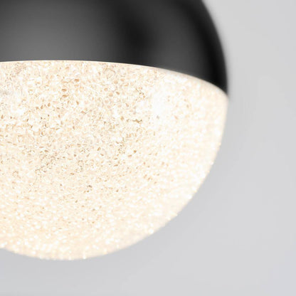 Artika Glitzer 6.5-Watt LED 1-Light Black Modern Hanging Pendant Light