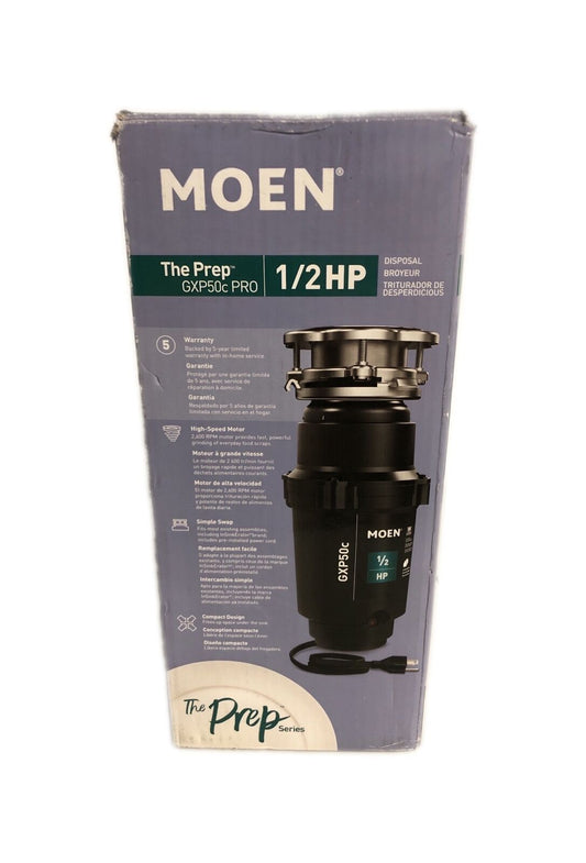 MOEN Prep Series 1/2 HP Continuous Feed Garbage Disposal w/ Power Cord