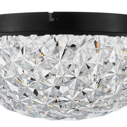 Home Decorators Ellis Place Matte Black LED Round Flush Mount Ceiling Light