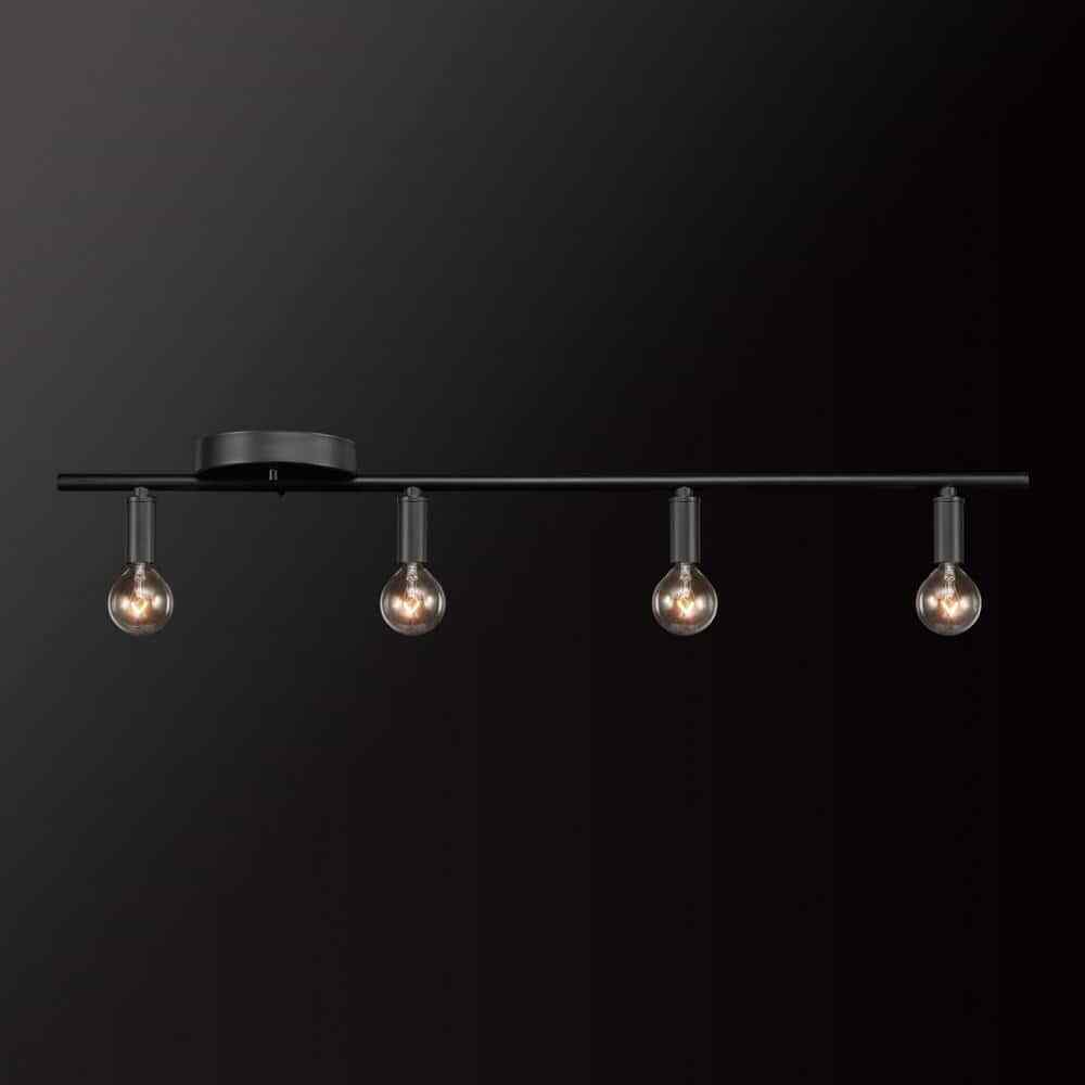 Globe Electric Monroe  4-Light Matte Black Slim Slim Fixed Track Lighting Kit