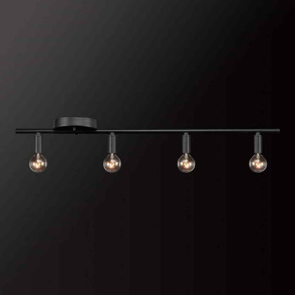 Globe Electric Monroe  4-Light Matte Black Slim Slim Fixed Track Lighting Kit