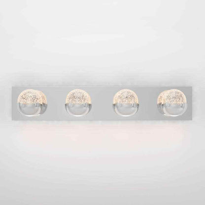 Artika Oracle 27 in. 4 Light Chrome Modern Integrated LED 5 CCT Vanity Light Bar