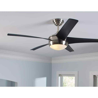 Home Decorators Windward IV 52 in. Indoor LED Brushed Nickel Ceiling Fan