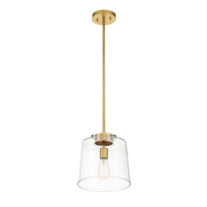 Hampton Bay Mullins 10 in. Gold Pendant Light Kitchen Pendant Lighting