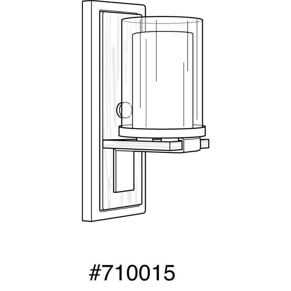 Progress Lighting Mast Collection 1-Light Brushed Nickel Wall Sconce