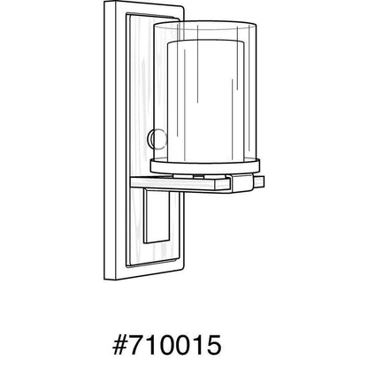 Progress Lighting Mast Collection 1-Light Brushed Nickel Wall Sconce