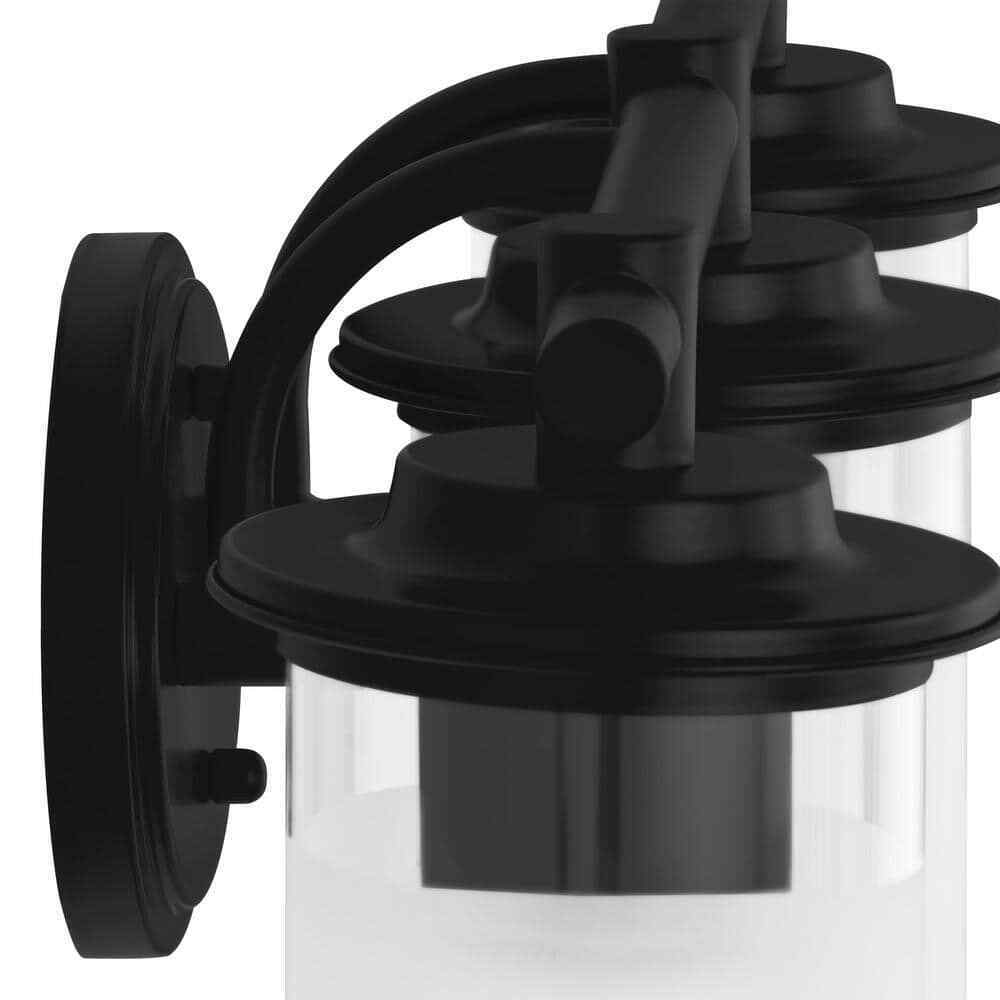 Hampton Bay Truitt 23.25 in. 3-Light Matte Black Modern Transitional Vanity