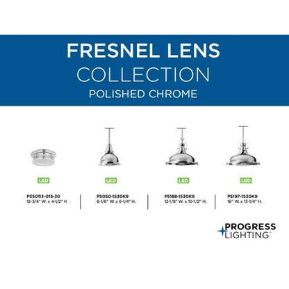 Progress Lighting Fresnel Lens 12 in. 1-Light LED Coastal Pendant Kitchen Light