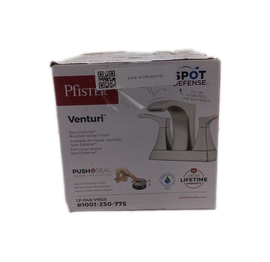 Pfister Venturi 4 in. 2-Handle Bathroom Faucet in Spot Defense Brushed Nickel