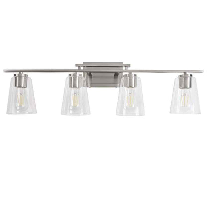 STANFORD LIGHTING Cassino 32 in. 4-Light Brushed Nickel Vanity Light