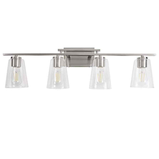 STANFORD LIGHTING Cassino 32 in. 4-Light Brushed Nickel Vanity Light
