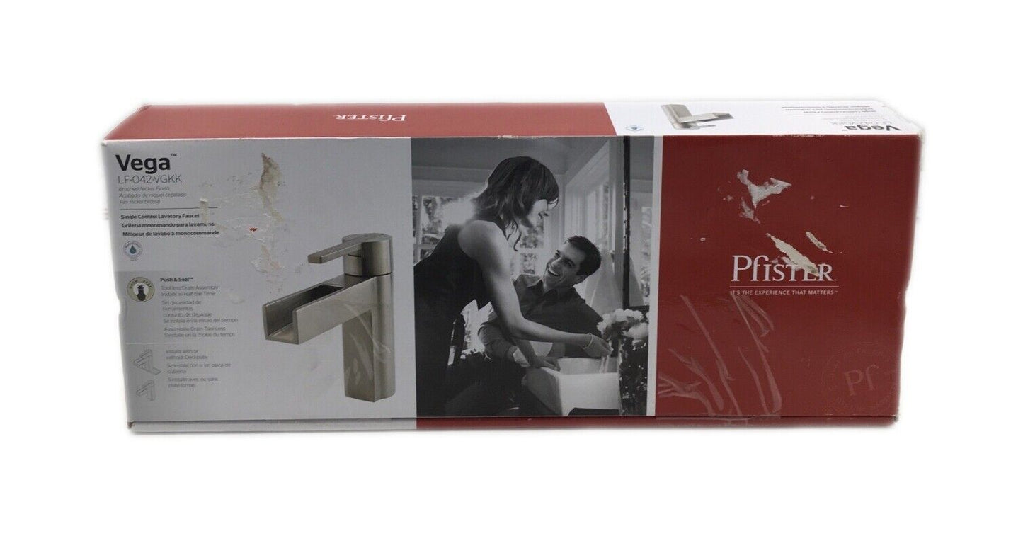 Pfister Vega Single Hole Single-Handle Bathroom Faucet in Brushed Nickel