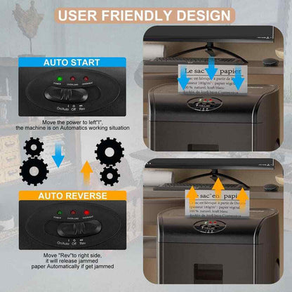 Sunpez Office Micro Paper Shredder Paper Shredder Low Noise for Office Home