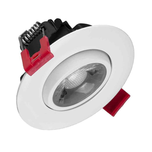 NICOR 3 in. 2700K Remodel Recessed Integrated LED Gimbal Downlight Kit in White