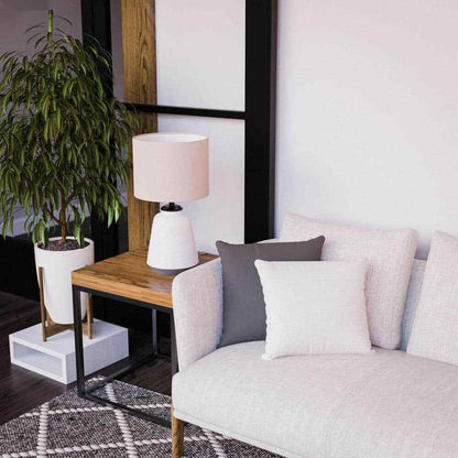 Hampton Bay Flynn 21.25 in. White Accent Lamp