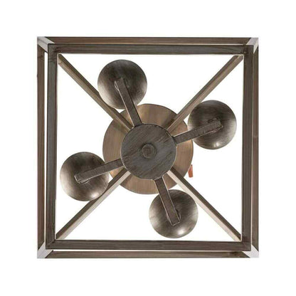 Home Decorators Weyburn 16.5 4-Light Antique Silver Leaf Ceiling Light Fixture