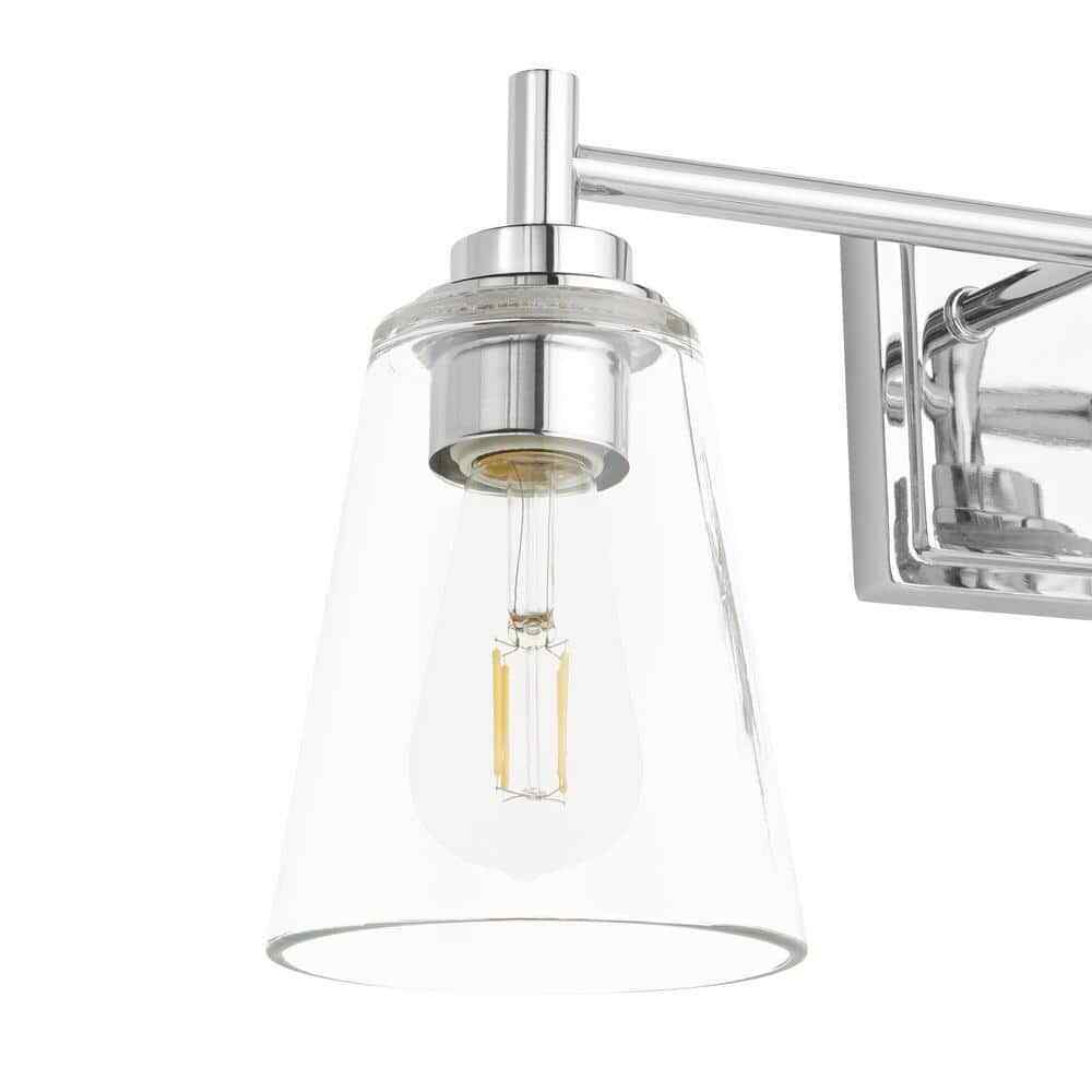 Hampton Bay Wakefield 22.5 in. 3-Light Chrome Vanity Light