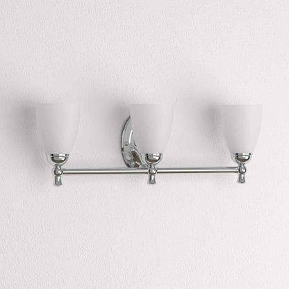 Hampton Bay Solomone  3-Light Polished Chrome Bathroom Vanity Light Fixture