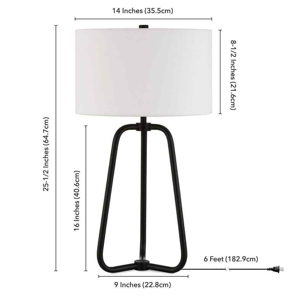 Meyer&Cross Marduk 25-1/2 in. Blackened Bronze Table Lamp TL0126