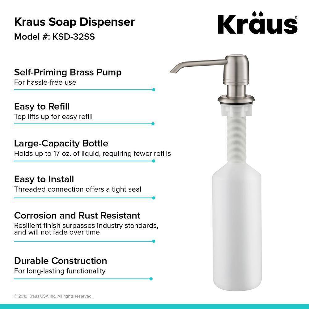 KRAUS Kitchen Soap Dispenser in Stainless Steel KSD-32SS